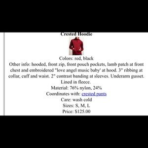 Fall 2004 Red crested track jacket L.A.M.B gwen